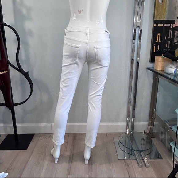 Citizens of Humanity 28 Medium Rise Crop Skinny White Jeans - Picture 4 of 15
